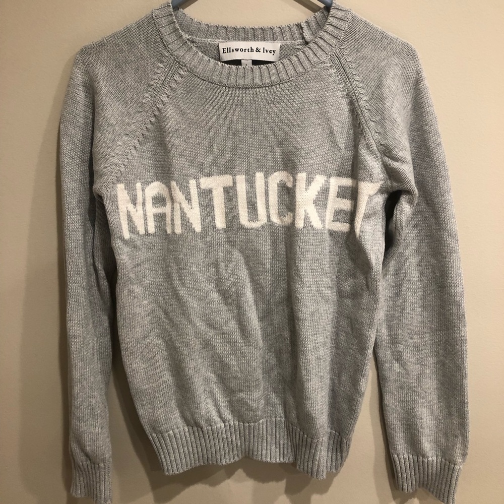 Ellsworth & Ivey Grey Nantucket Sweater Large